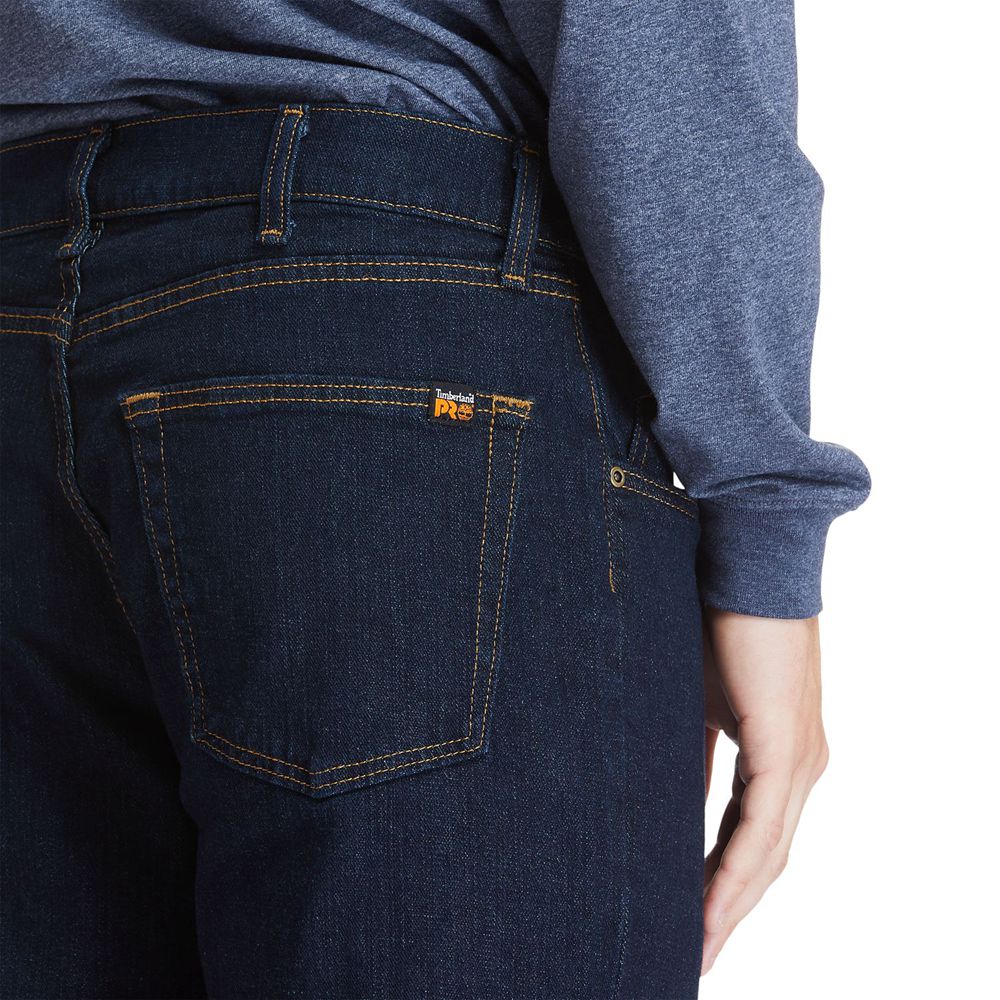 Pantalones Timberland Hombre Pro® Grit-N-Grind Straight Fit Flex Denim Work Azul Marino - Chile DFN-